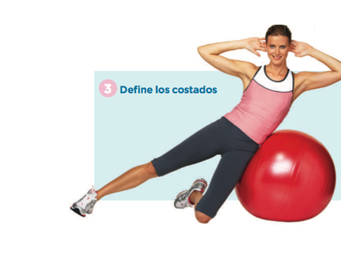 Imagen de una mujer haciendo ejercicio recostada en una pelota de pilates